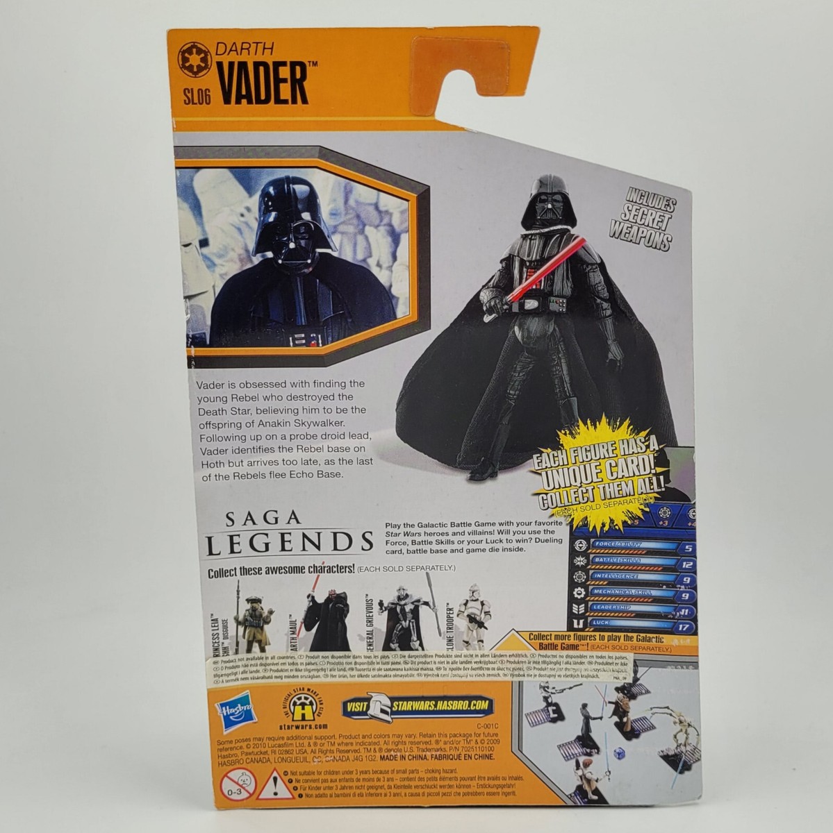 Star Wars Saga Legends 2010 SL06 Darth Vader (Removable