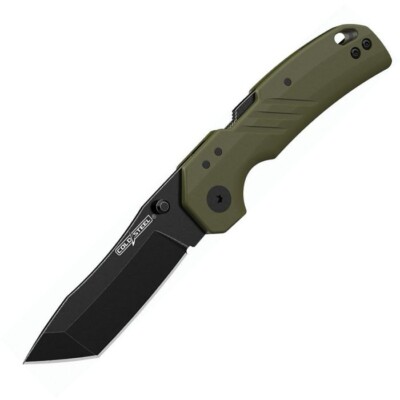 Cold Steel Engage Folding Knife 3'' 4116 Stainless Tanto Blade Green GFN Handle