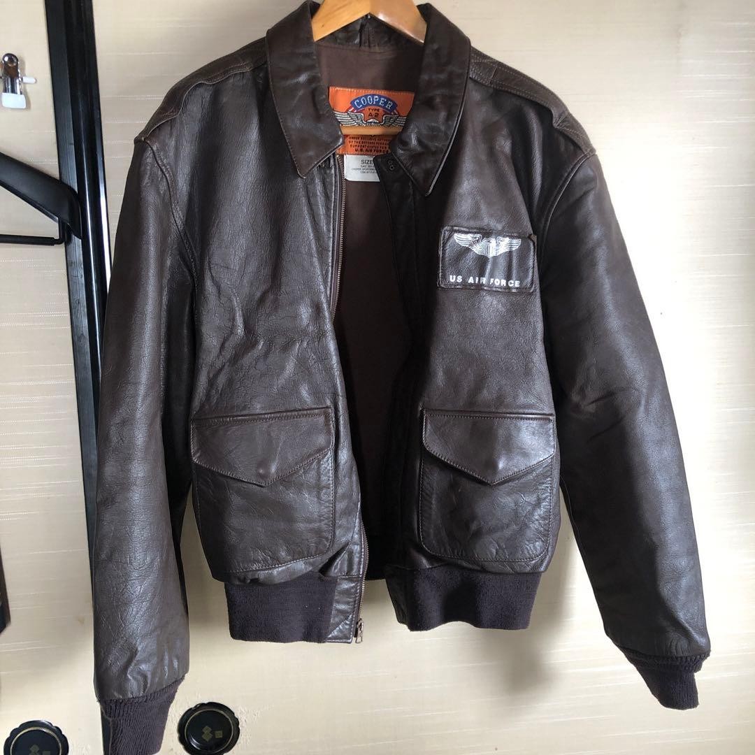 Buzz Rickson's A-2 Flight Jacket Leather Brown Mi… - image 19