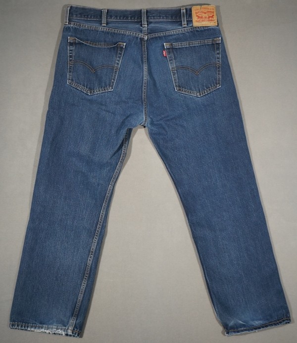 XD05422 **LEVI'S** 505 STRAIGHT LEG MENS WESTERN BLUE JEANS 38X30 (msr 38"x29") thumbnail 3