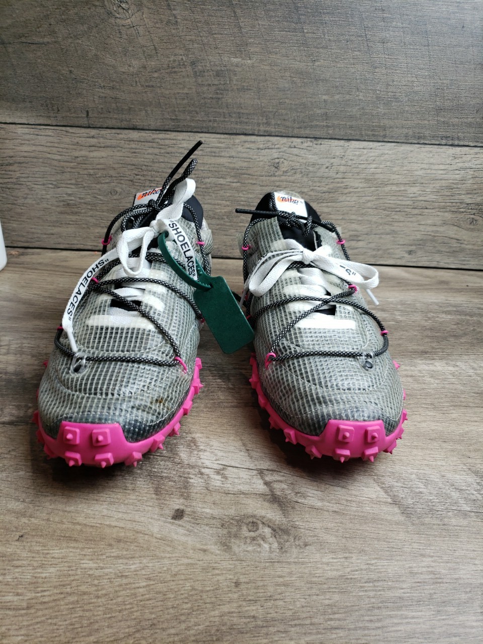 OFF WHITE X NIKE Nike Off White x Waffle Racer Fucsia Retro Sneakers CD8180 001 Donna Taglia 12 5