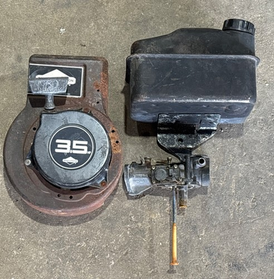 #ad 1998 Briggs amp; Stratton 3.5HP Pull Rope Cover Fuel Tank Carburetor $80.00