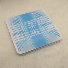 2"x2" Frost Gradient Abstract Art Handmade Laminated Magnetic Bookmark