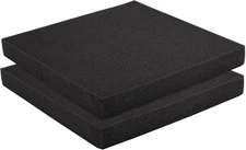 Foam Padding Sheets - 12" X 12", 1.5" Thick, Black, 2-Pack - Customizable Insert