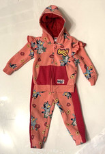 Bluey Character 2pc outfit set size 2T zip hoodie and sweatpants pink