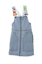 Stella McCartney Girls Sleeveless Zip Denim Short Dress Blue Size 6Y