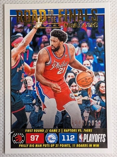 Joel Embiid #9 — 2022 Panini Hoops Road to the Finals basketball card