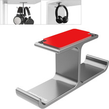 Headphone Hanger Stand Under Desk Hook Aluminum Stick-On Adhesive D... Fast Ship