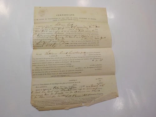 Civil War Document 1862 64th New York Discharge Union Mills Virginia Soldier NY