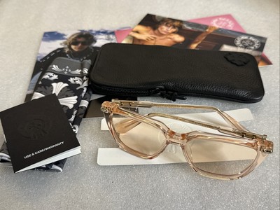 Chrome Hearts Stiffilis Sunglasses Pink Crystal Frame Pink  display picture 1