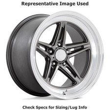 American Racing Vintage S0768 Groove 18x8 Wheel Anthracite W Diamond Cut Lip