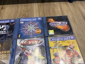 Sega Dreamcast Games Bundle X8 Games - Tomb Raider,NBA,Hidden & Dangerous,Revolt