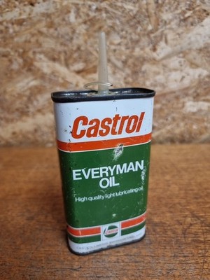 Vintage Castrol Everyman Ölkanne Blechöler Squirt Garage Vorplatz