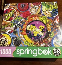 Springbok 1000 piece jigsaw puzzle smoothie bowls complete 24” x 30”