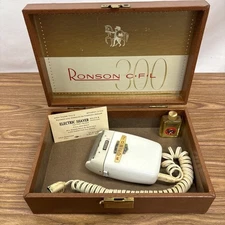 Vintage Ronson CFL 300 Shaver Electric Razor with Box - Still Works 