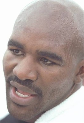 Evander Holyfield trains before his bout v Mike Tyson at the MGM G- Old Photo