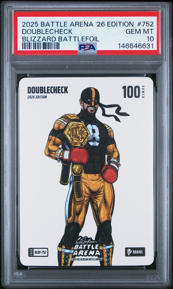 Bo Jackson Battle Arena Doublecheck Brawl Blizzard Battlefoil Gem Mint PSA 10