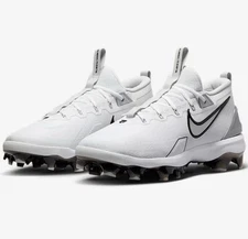 Nike Force Trout 9 Elite MCS Baseball Cleats White/Silver FZ0884-102 Men’s 10