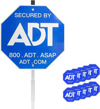 Security Signs  10 Pcs ADT Window Stickers 28" ADT Yard Sign with Aluminum Stak