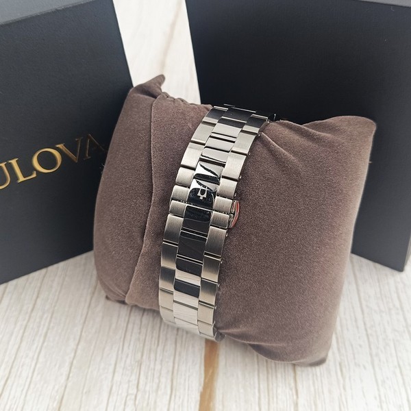Bulova Surveyor Automático Esfera Negro-Oro Acero Plateado Reloj de Hombre 42mm 96A270 4