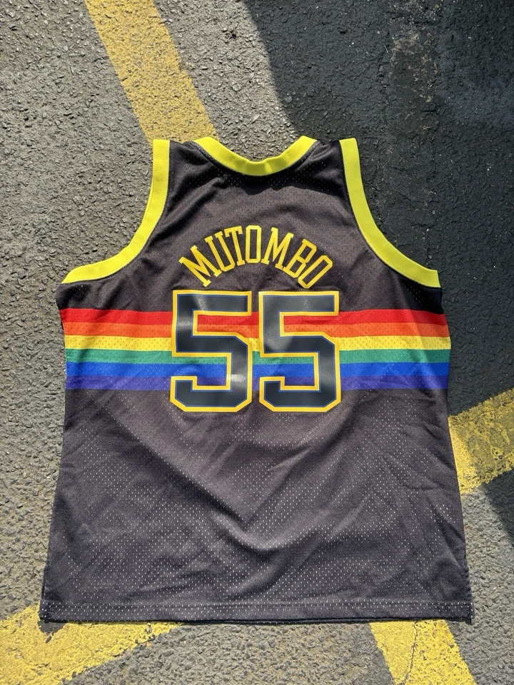 Mitchell & Ness Dikembe Mutombo Jersey Denver Nuggets NBA Swingman 91-92 XXL - Image 2 of 4