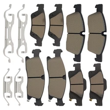 8x Front&Rear Ceramic Brake Pad Sets For Dodge Durango 2011-2020 D1455/D1498