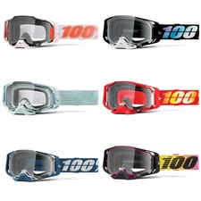 *FREE SHIPPING* 100 PERCENT ARMEGA CLEAR LENS GOGGLES PICK YOUR COLOR