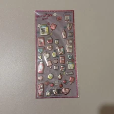 Kamio Japan Puffy Sticker Glitter Used No Flaws collectible