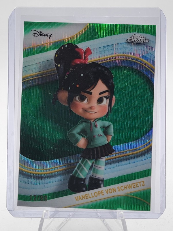 VANELLOPE VON SCHWEETZ 2025 TOPPS CHROME DISNEY GREEN WAVE REFRACTOR /99 Q2091