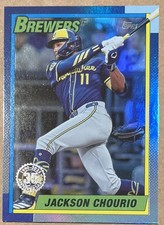 2025 Topps Update Jackson Chourio 35th Anniversary Foil Card #U90-8 NM