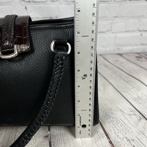 BRIGHTON Vintage Krokodilleder braun schwarz Umhängetasche Handtasche Herzanhänger 301979 - Bild 12 von 15