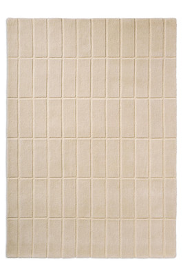 Tufted Abstract Curve Wool Rug, Modern Sculptural Area Rug with Irregular Shape,