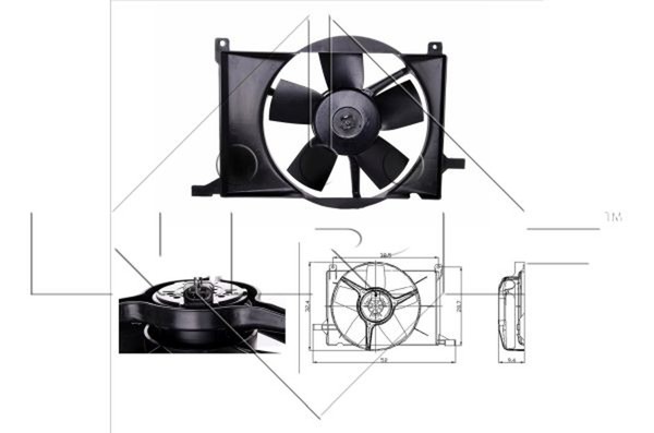 LüFter MotorküHlung NRF 47009 FüR S93 Tigra Corsa Combo Opel 12V 180W Astra CC-image