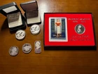6 Silver T/OZ’s: Monroe Calendar, J Wayne Peanuts Picasso