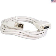 10ft DB9 9-Pin RS232 Male/Female Serial Extension Cable - Reliable Connectivity