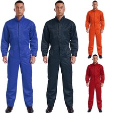 Mens Coverall Dustproof Workwear Mechanic Work Jumpsuit Long Sleeve Overalls