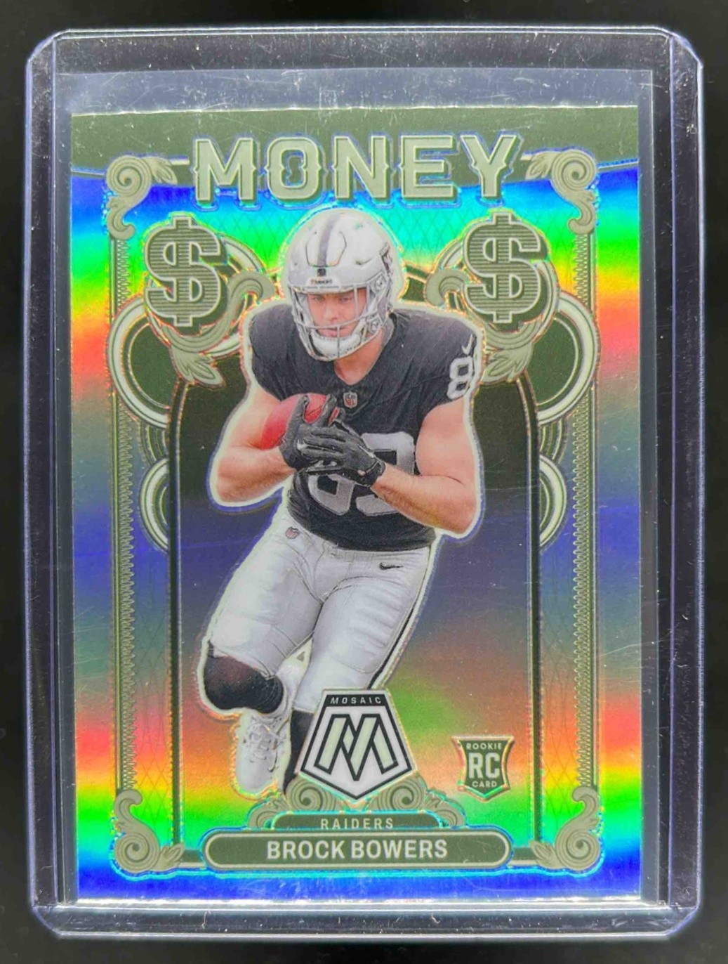 2024 Mosaic Brock Bowers Money RC Rookie #6 Raiders