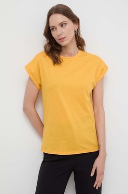 MARELLA Women s Knitted Blouse Top size S NWT Orange Cap Sleeve Crew Neck