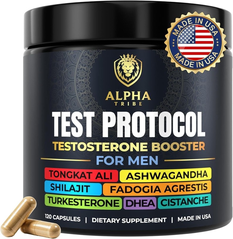 Alpha Tribe Test Protocol Elite Natural Stamina Testosterone for Men Ashwagandha