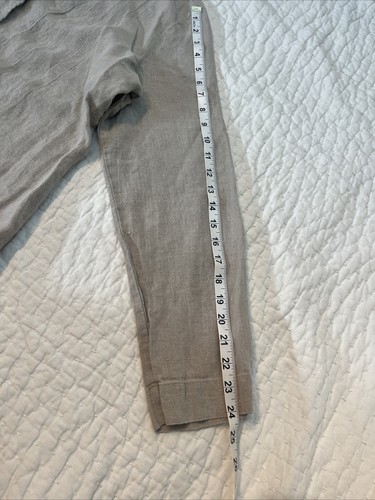 FLAX Brand 100% Linen Women’s Sz M Button Front Jacket Shirt Oversized Lagenlook - Picture 9 of 10