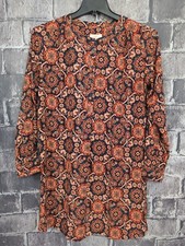 Loft Size Small Multicolored Long Sleeve Floral Knee Length Sheath Dress EUC!