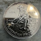 Engelhard 1984 "The American Prospector" 1 Troy Oz .999 Fine Silver Coin
