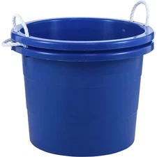 19 Gal. Rope Handle Tub, Blue (2-Pack)