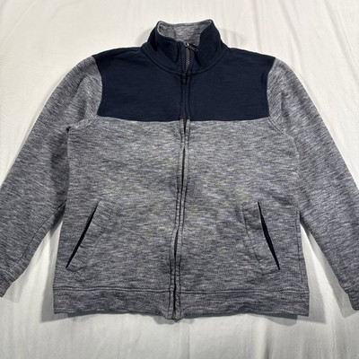 Tom Tailor Zip Up Sweatshirt Navy Blue Gray Medium
