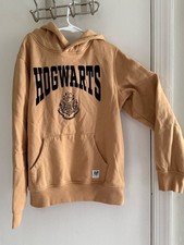 H M Kids Hogwarts Hoodie Tan with Black Print Size 10-12