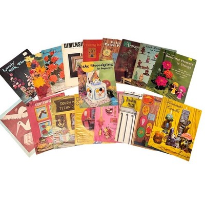 VTG 60s 70s Craft Booklet 18 Lot Dennison Instruction DIY crafting ephemera