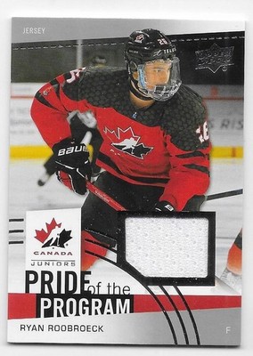 25/26 UD TEAM CANADA JUNIORS GAME JERSEY Hockey (#1-100) U-Pick From List