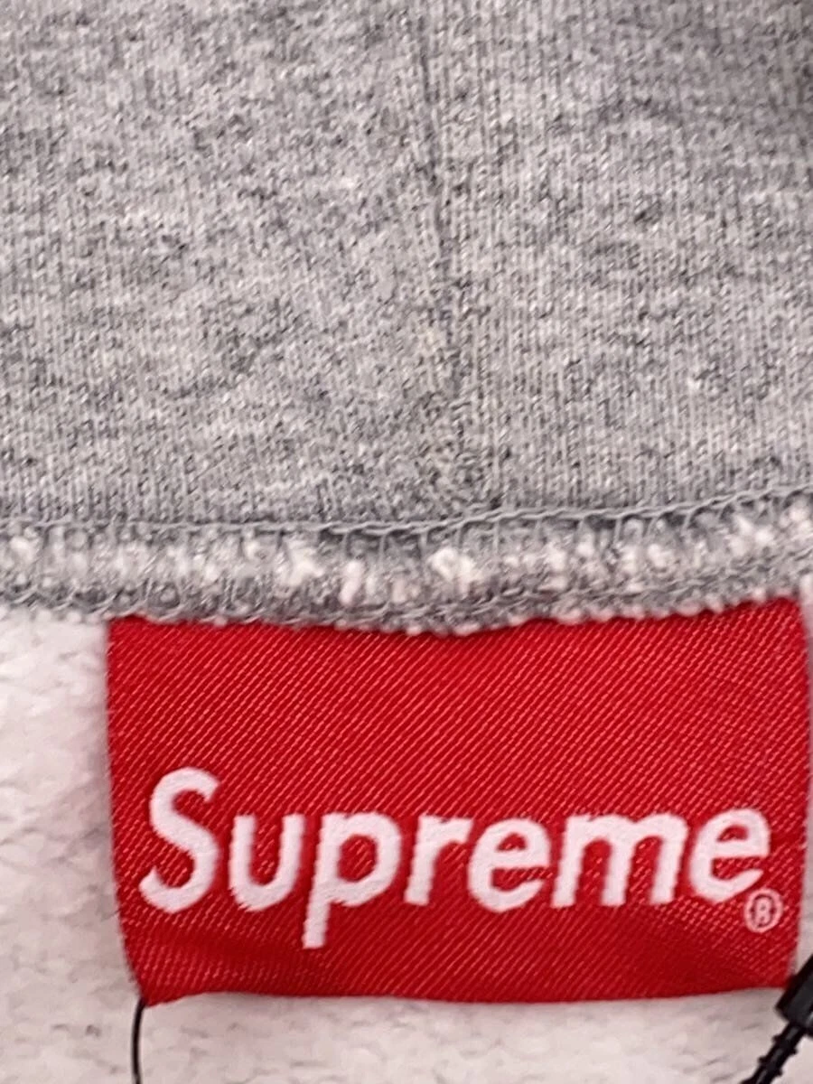 Supreme felpa con cappuccio llage grid grigio erica M cotone grigio usata