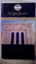 2009 WORLD SERIES CHAMPIONS NEW YORK YANKEES TICKET INFO AND FAN GUIDE BOOKLET