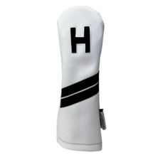 Sunfish White Black Leather Hybrid / Utility Golf Headcover - H 